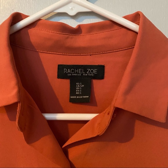 Rachel Zoe Orange Short Sleeve Top Size Small - Picture 4 of 5